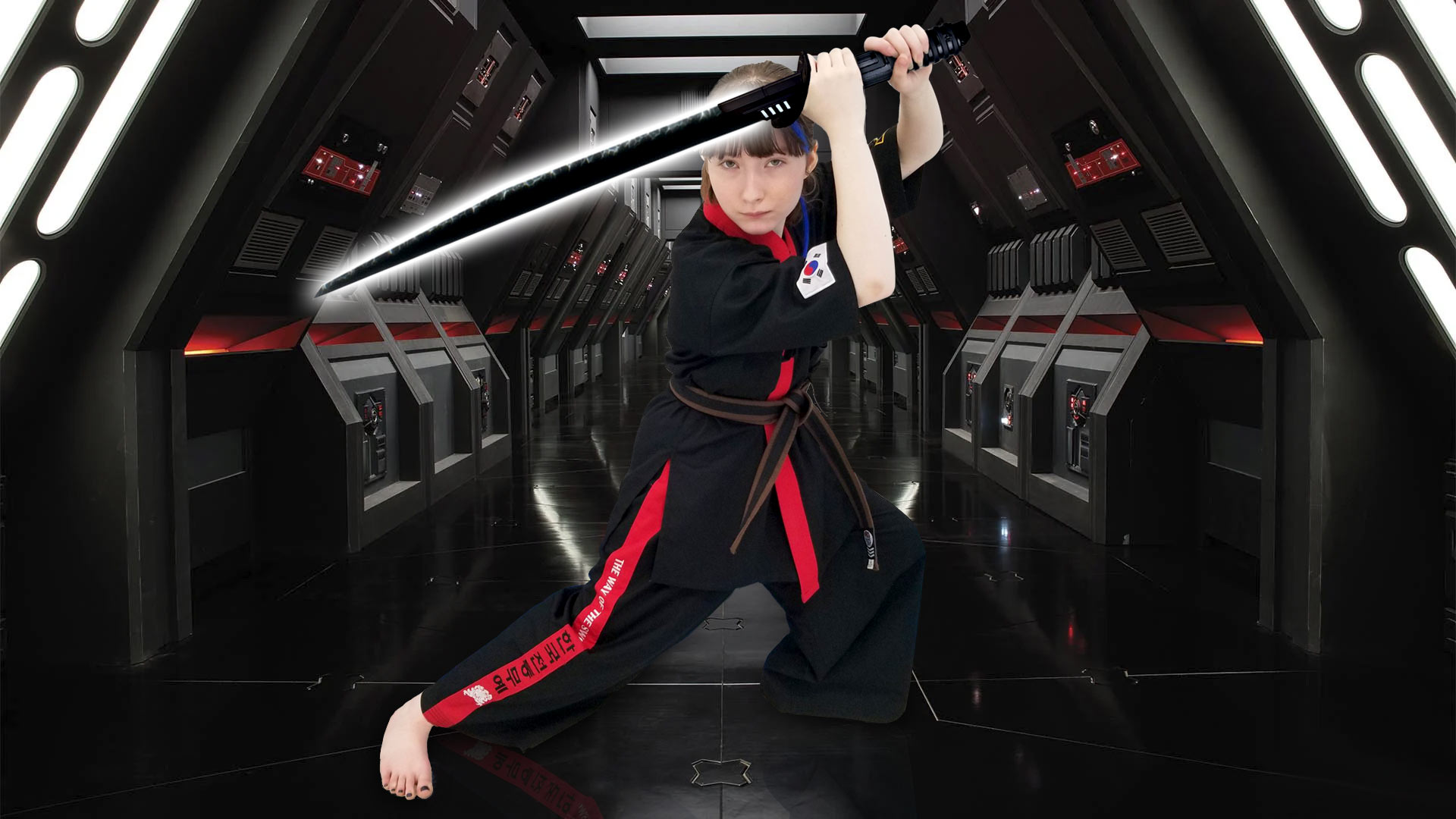 I am a BlackBelt Certified Instructor in Korean Sword KUMMOOYEH. We use lightsabersometimes too ;)